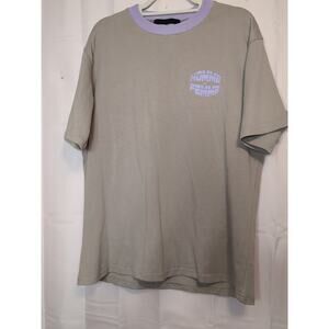 Homme And Femme Men's Graphic T-shirt Size Medium Tan/Purple(101)